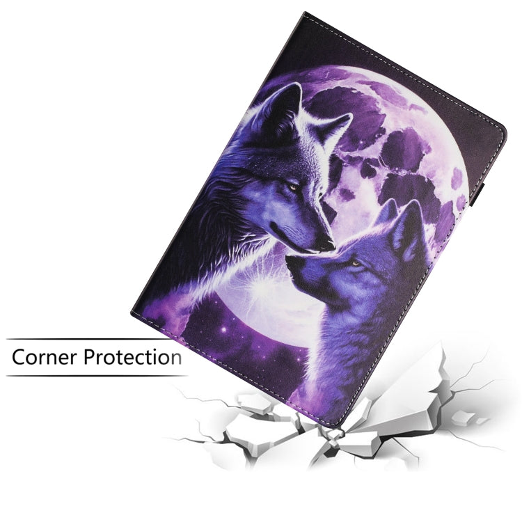 For Samsung Galaxy Tab S7 Sewing Litchi Texture Smart Leather Tablet Case(Wolf) by bashfashion