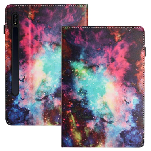 For Samsung Galaxy Tab S7 Sewing Litchi Texture Smart Leather Tablet Case(Starry Sky) by bashfashion