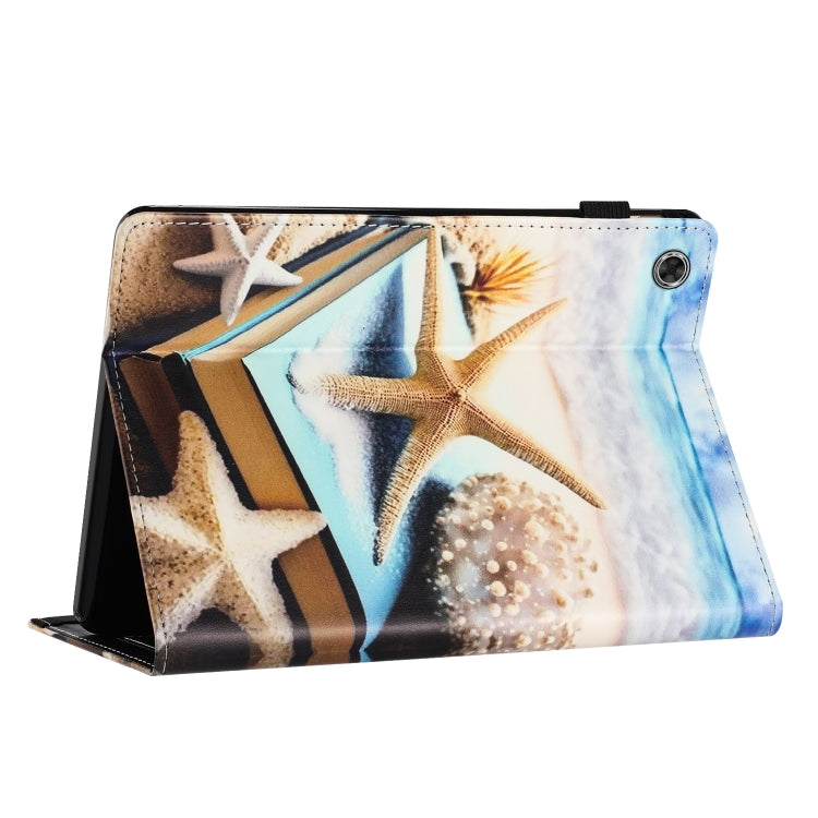 For Samsung Galaxy Tab A11+ / A9+ Sewing Litchi Texture Smart Leather Tablet Case(Starfish) by bashfashion