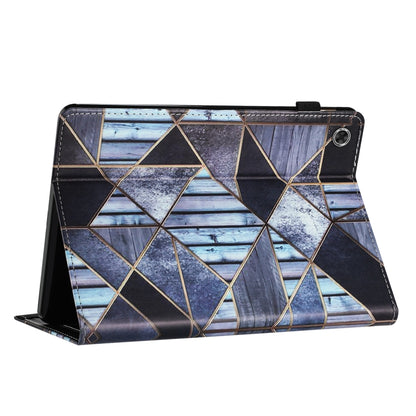 For Samsung Galaxy Tab A11+ / A9+ Sewing Litchi Texture Smart Leather Tablet Case(Marble) by bashfashion