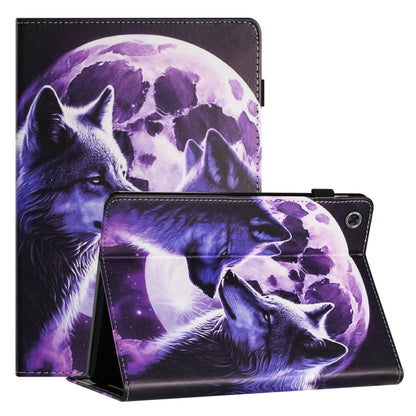 For Samsung Galaxy Tab A11+ / A9+ Sewing Litchi Texture Smart Leather Tablet Case(Wolf) by bashfashion
