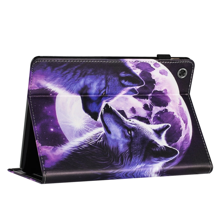 For Samsung Galaxy Tab A11+ / A9+ Sewing Litchi Texture Smart Leather Tablet Case(Wolf) by bashfashion