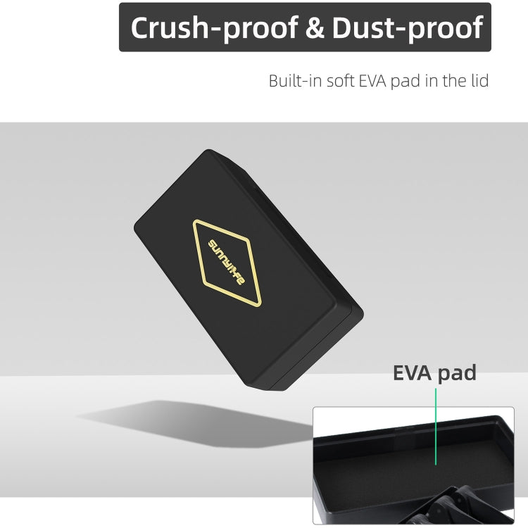 For DJI Air 3 Sunnylife 8747F Propellers Case Storage Mini Travel Case Box(Black) by Sunnylife