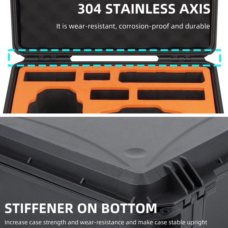 For DJI Air 3 Sunnylife Safety Carrying Case Large Capacity Waterproof Shock-proof Hard Travel Case Multi-battery Flying Version by Sunnylife