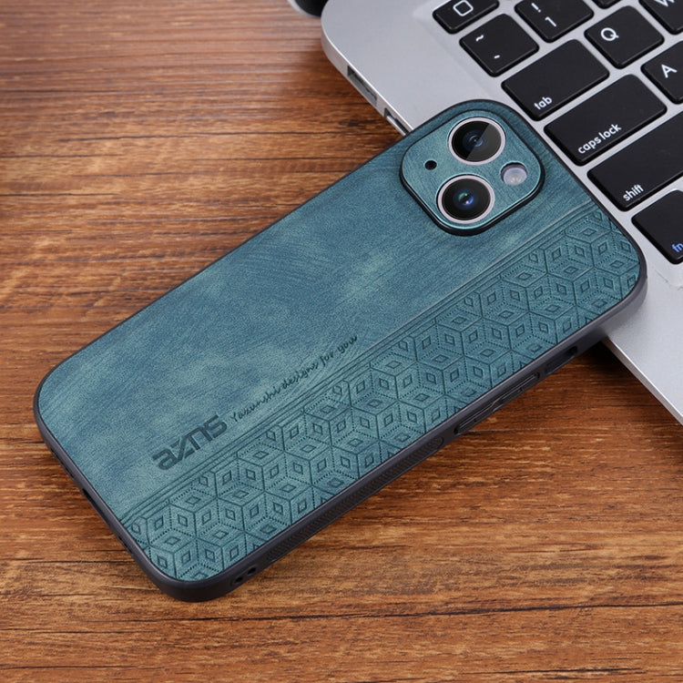 For iPhone 15 AZNS 3D Embossed Skin Feel Phone Case(Dark Green) by AZNS