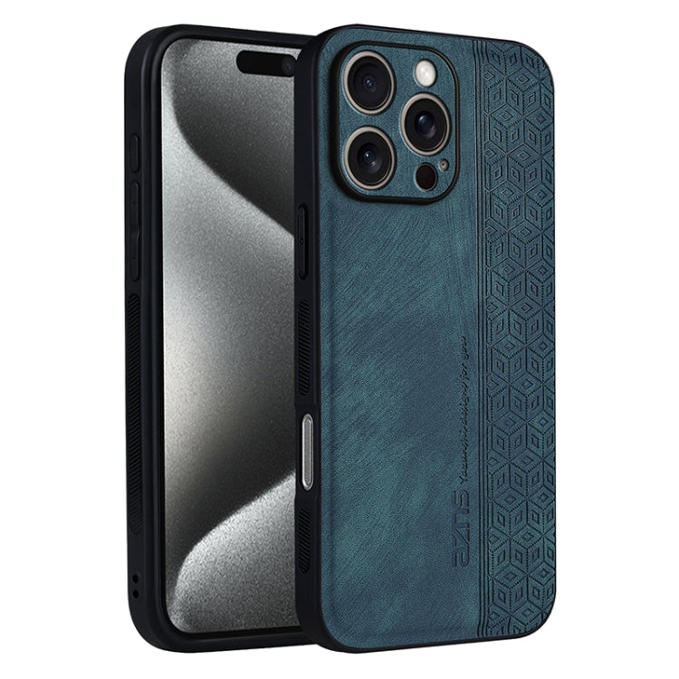 For iPhone 16 Pro Max AZNS 3D Embossed Skin Feel Phone Case(Dark Green) by AZNS