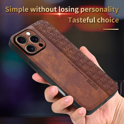 For iPhone 16 Pro Max AZNS 3D Embossed Skin Feel Phone Case(Brown) by AZNS