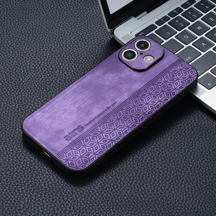 For iPhone 16 Plus AZNS 3D Embossed Skin Feel Phone Case(Purple) by AZNS