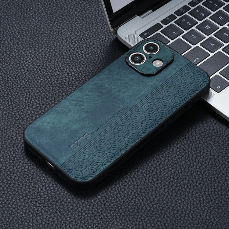 For iPhone 16 AZNS 3D Embossed Skin Feel Phone Case(Dark Green) by AZNS
