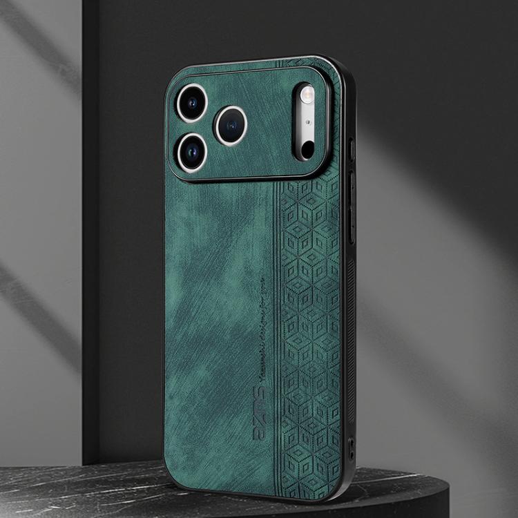 For iPhone 17 Pro AZNS 3D Embossed Skin Feel Phone Case(Dark Green) by AZNS