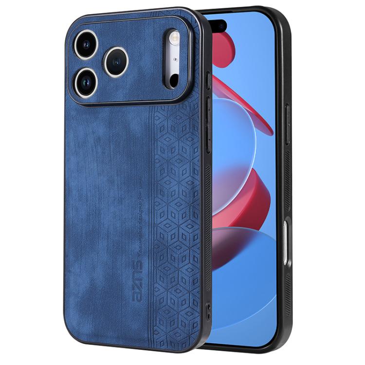 For iPhone 17 Pro AZNS 3D Embossed Skin Feel Phone Case(Sapphire Blue) by AZNS