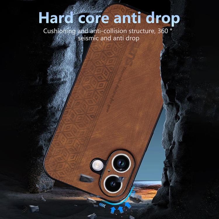 For iPhone 17 AZNS 3D Embossed Skin Feel Phone Case(Sapphire Blue) by AZNS