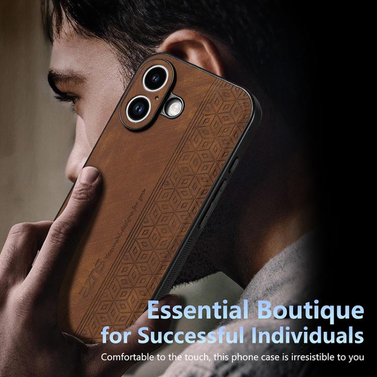 For iPhone 17 AZNS 3D Embossed Skin Feel Phone Case(Sapphire Blue) by AZNS