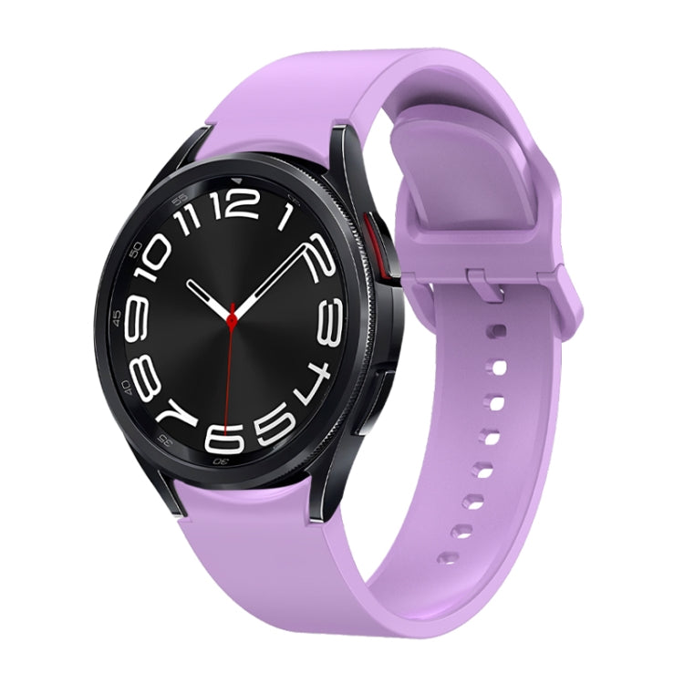 For Samsung Galaxy Watch 6 Solid Color Quick Release Silicone Watch Band(Purple) by bashfashion