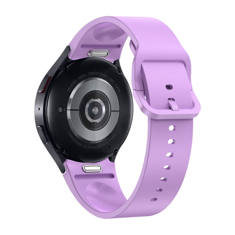For Samsung Galaxy Watch 6 Solid Color Quick Release Silicone Watch Band(Purple) by bashfashion