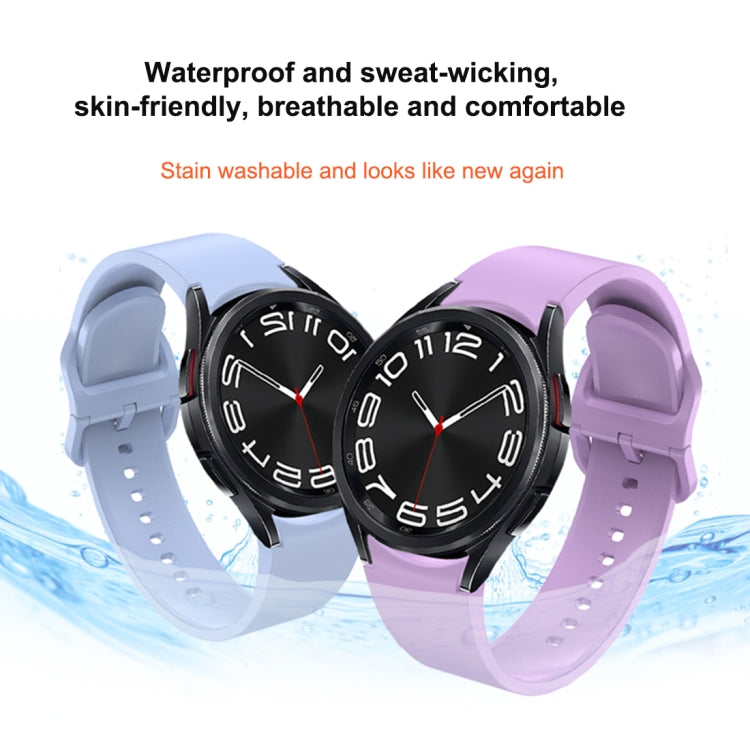 For Samsung Galaxy Watch 6 Solid Color Quick Release Silicone Watch Band(Purple) by bashfashion