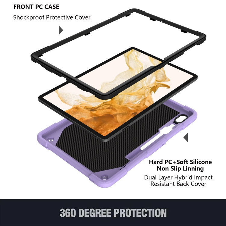For Samsung Galaxy Tab S9+ Butterfly Kickstand Heavy Duty Hard Rugged Tablet Case(Raro Purple) by bashfashion