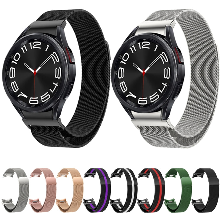 For Samsung Galaxy Watch 6 Milanese Metal Watch Band(Rose Gold) by bashfashion