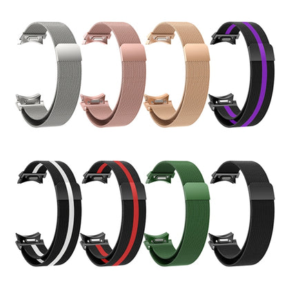 For Samsung Galaxy Watch 6 Milanese Metal Watch Band(Rose Gold) by bashfashion