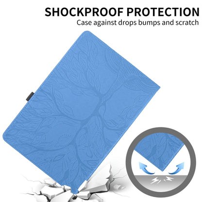 For iPad 10.2 2021 / 2020 / 10.5 Tree Life Embossed Rotation Leather Smart Tablet Case(Blue) by bashfashion
