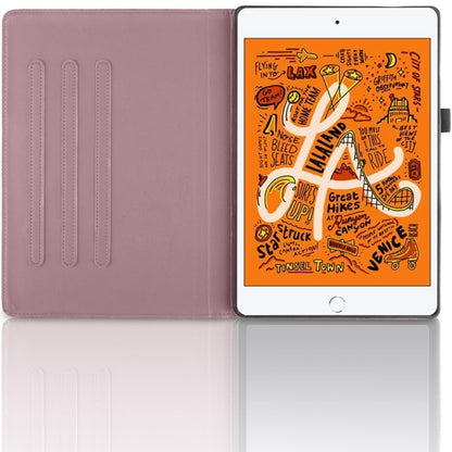 For iPad mini 5 / mini 4 / mini 3 Tree Life Embossed Rotation Leather Smart Tablet Case(Rose Gold) by bashfashion