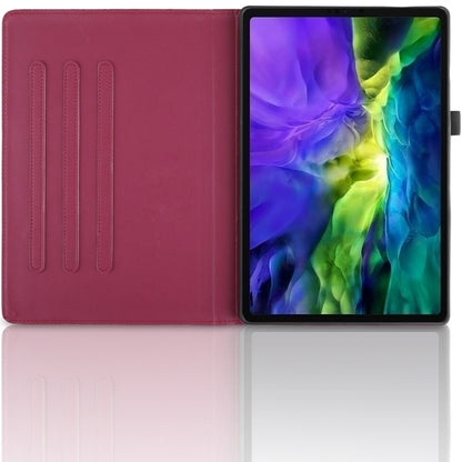 For iPad Pro 12.9 2022 / 2021 / 2020 Tree Life Embossed Rotation Leather Smart Tablet Case(Red) by bashfashion