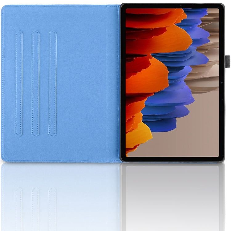 For Samsung Galaxy Tab S10 / S8 / S7 Tree Life Embossed Rotation Leather Tablet Case(Blue) by bashfashion