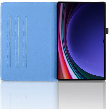 For Samsung Galaxy Tab S10 Ultra / S9 Ultra Tree Life Embossed Rotation Leather Tablet Case(Blue) by bashfashion