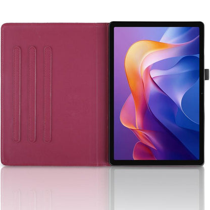 For Xiaomi Redmi Pad 2 Tree Life Embossed Rotation Leather Tablet Case(Red) by bashfashion