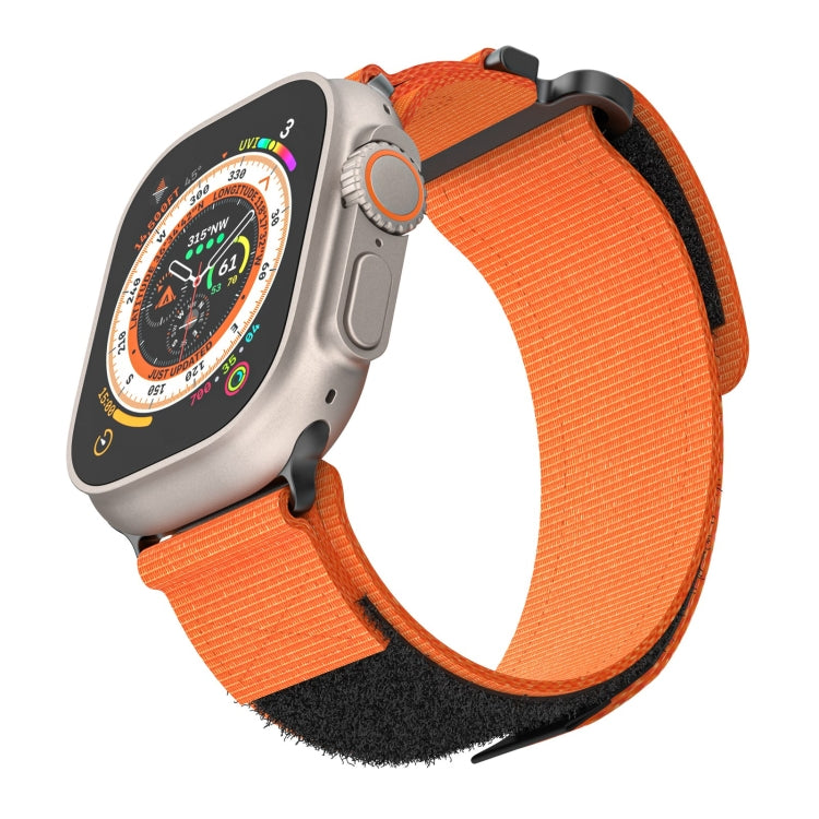 For Apple Watch Ultra 49mm AW Nylon Two-Section Watch Band(Orange) by bashfashion