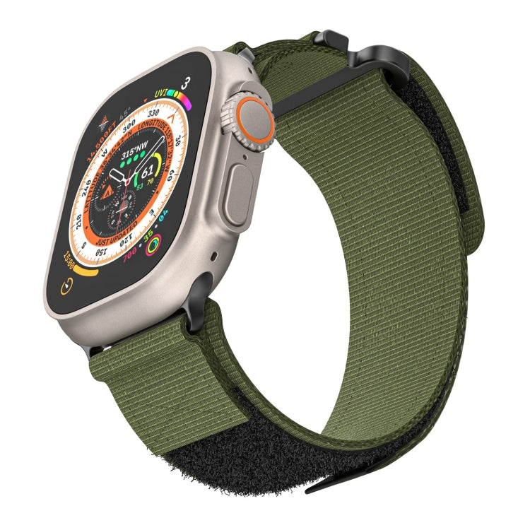 For Apple Watch Ultra 2 49mm AW Nylon Two-Section Watch Band(Army Green) by bashfashion