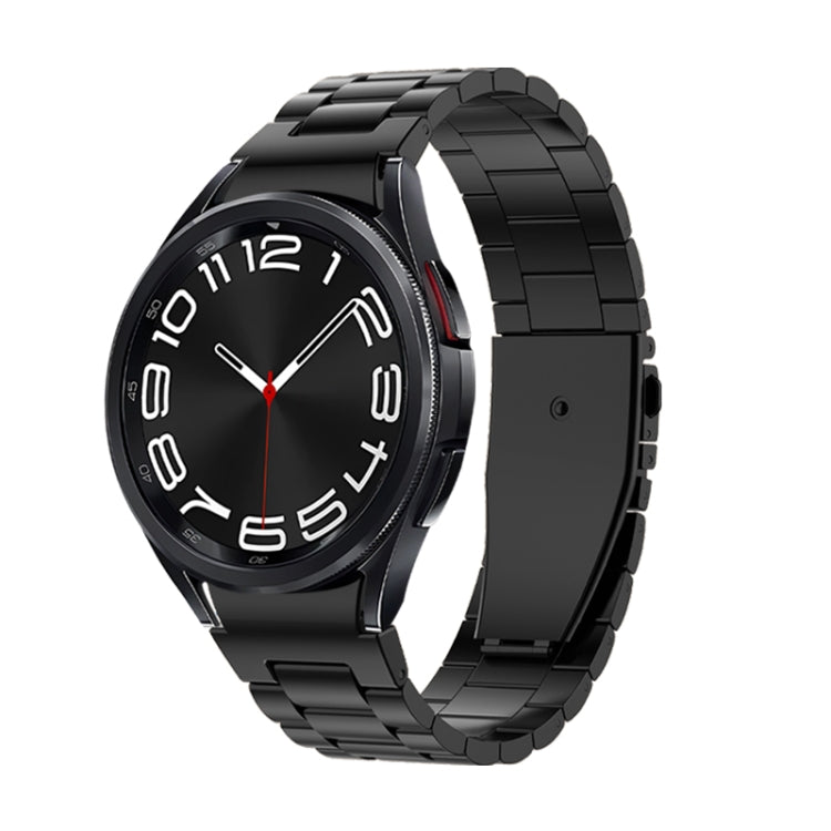 For Samsung Galaxy Watch 6 Three Strains Metal Watch Band(Black) by bashfashion