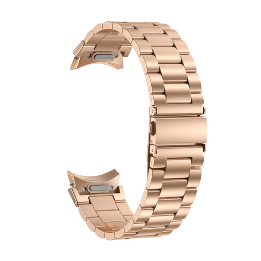 For Samsung Galaxy Watch 6 Three Strains Metal Watch Band(Rose Gold) by bashfashion