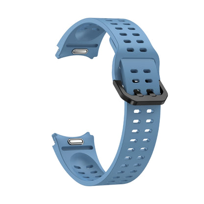 For Samsung Galaxy Watch 6 Double-row Hole Solid Color Silicone Watch Band(Blue) by bashfashion