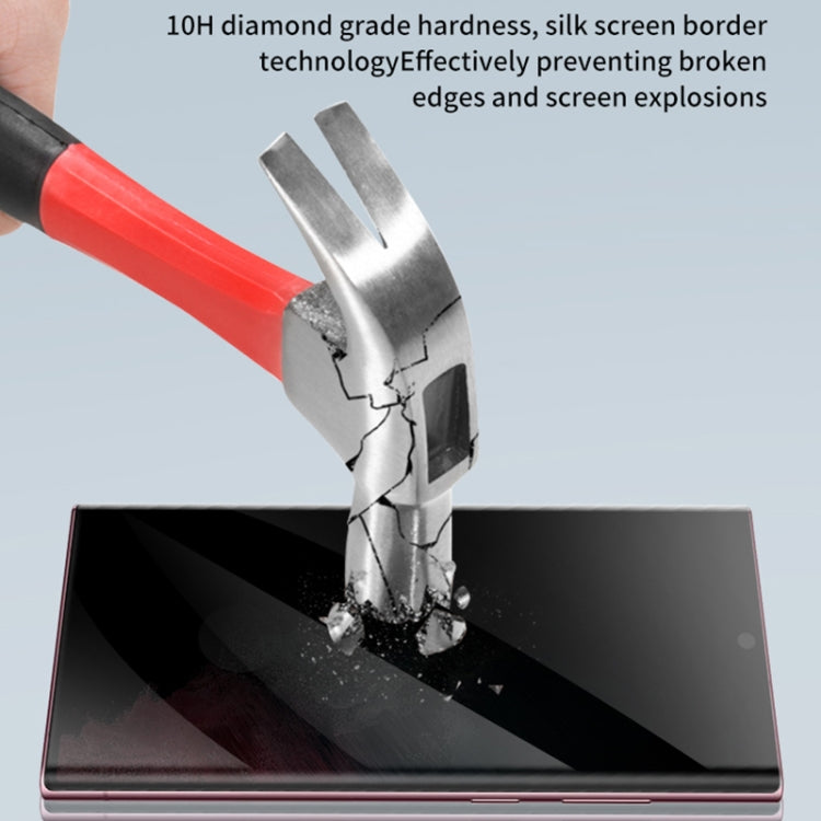 For Samsung Galaxy S22 Ultra 5G 3D Curved Edge Privacy Tempered Glass Film by bashfashion