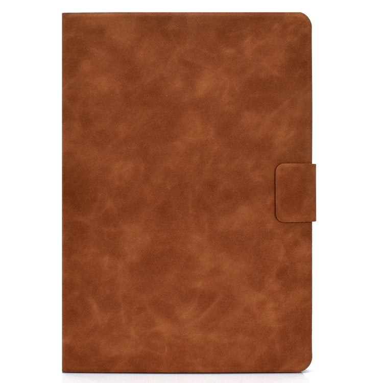 For Samsung Galaxy Tab A 10.1 (2019) T510/T515 Cowhide Texture Horizontal Flip Leather Case with Holder & Card Slots(Brown) by bashfashion