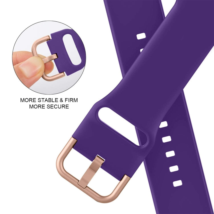 For Apple Watch Ultra 49mm Pin Buckle Silicone Watch Band(Purple) by bashfashion