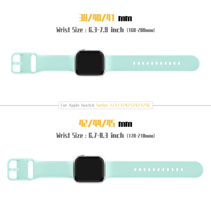 For Apple Watch Ultra 49mm Pin Buckle Silicone Watch Band(Mint Green) by bashfashion
