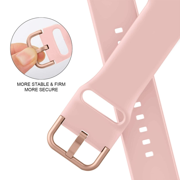 For Apple Watch Ultra 49mm Pin Buckle Silicone Watch Band(Pink) by bashfashion
