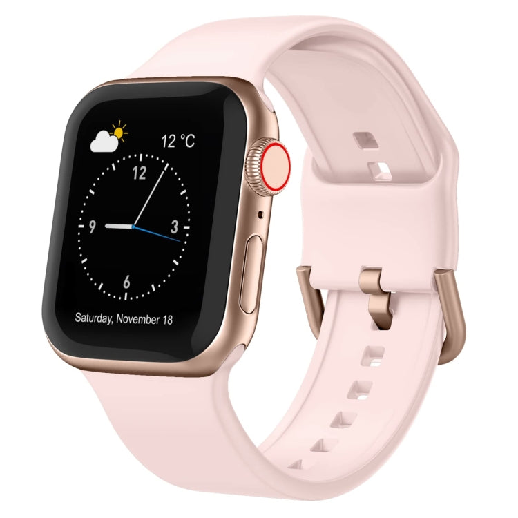 For Apple Watch Ultra 49mm Pin Buckle Silicone Watch Band(Pink Sand) by bashfashion