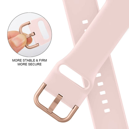 For Apple Watch Ultra 49mm Pin Buckle Silicone Watch Band(Pink Sand) by bashfashion