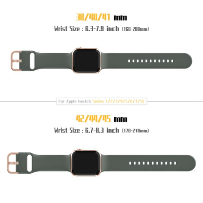 For Apple Watch Ultra 49mm Pin Buckle Silicone Watch Band(Olive) by bashfashion