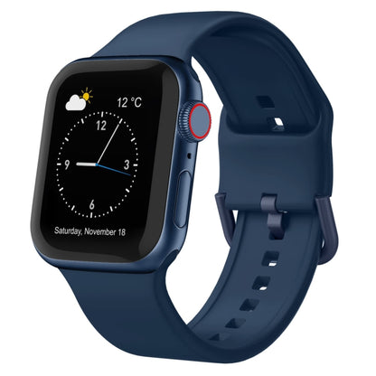 For Apple Watch Ultra 49mm Pin Buckle Silicone Watch Band(Abyss Blue) by bashfashion
