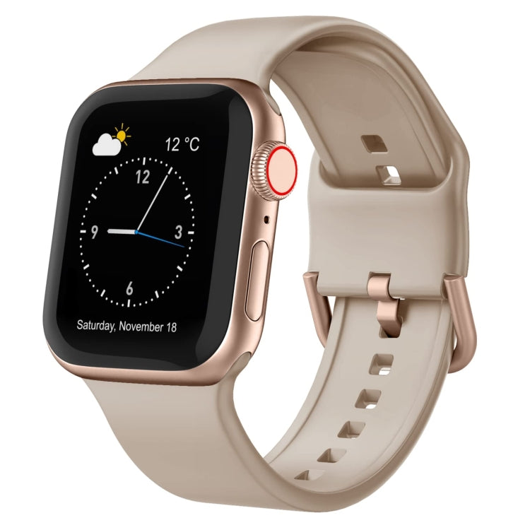 For Apple Watch Ultra 49mm Pin Buckle Silicone Watch Band(Milk Tea) by bashfashion