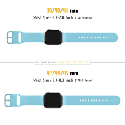 For Apple Watch Ultra 49mm Pin Buckle Silicone Watch Band(Light Blue) by bashfashion