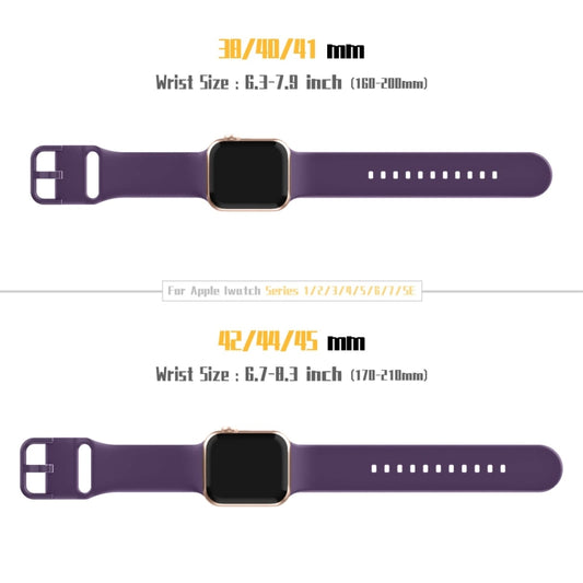 For Apple Watch Ultra 49mm Pin Buckle Silicone Watch Band(Dark Purple) by bashfashion
