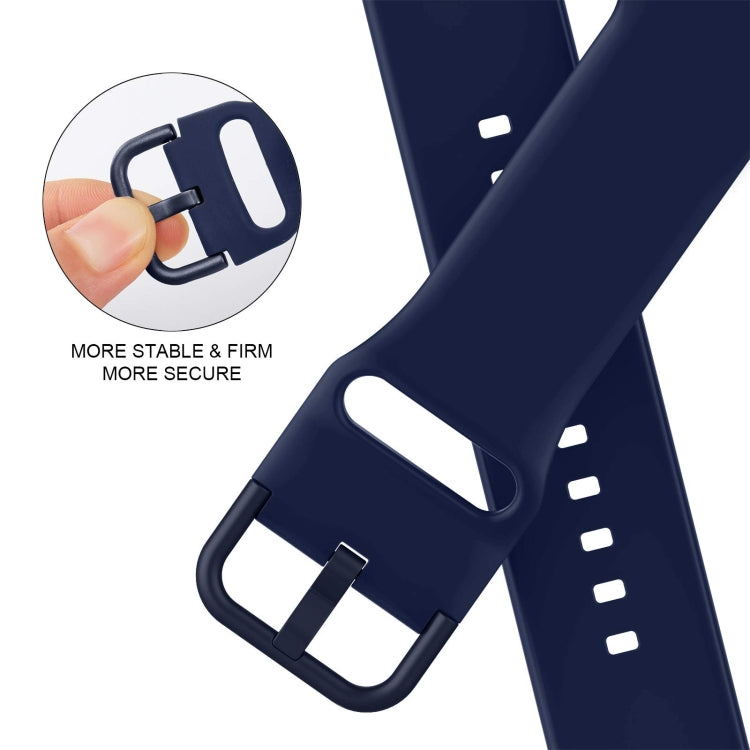 For Apple Watch Ultra 49mm Pin Buckle Silicone Watch Band(Midnight Blue) by bashfashion