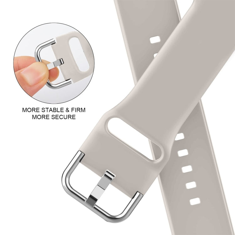 For Apple Watch Ultra 49mm Pin Buckle Silicone Watch Band(Starlight) by bashfashion