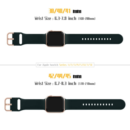 For Apple Watch Series 4 40mm Pin Buckle Silicone Watch Band(Dark Green) by bashfashion