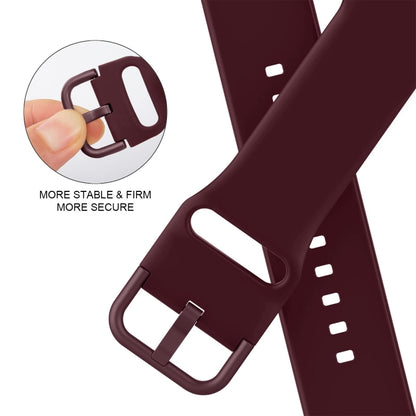 For Apple Watch Ultra 2 49mm Pin Buckle Silicone Watch Band(Wine Red) by bashfashion